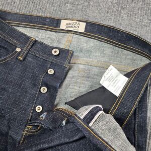 Naked & Famous Weird Guy Elephant 12 Jeans Mens 31x32 Blue Raw Denim Selvedge